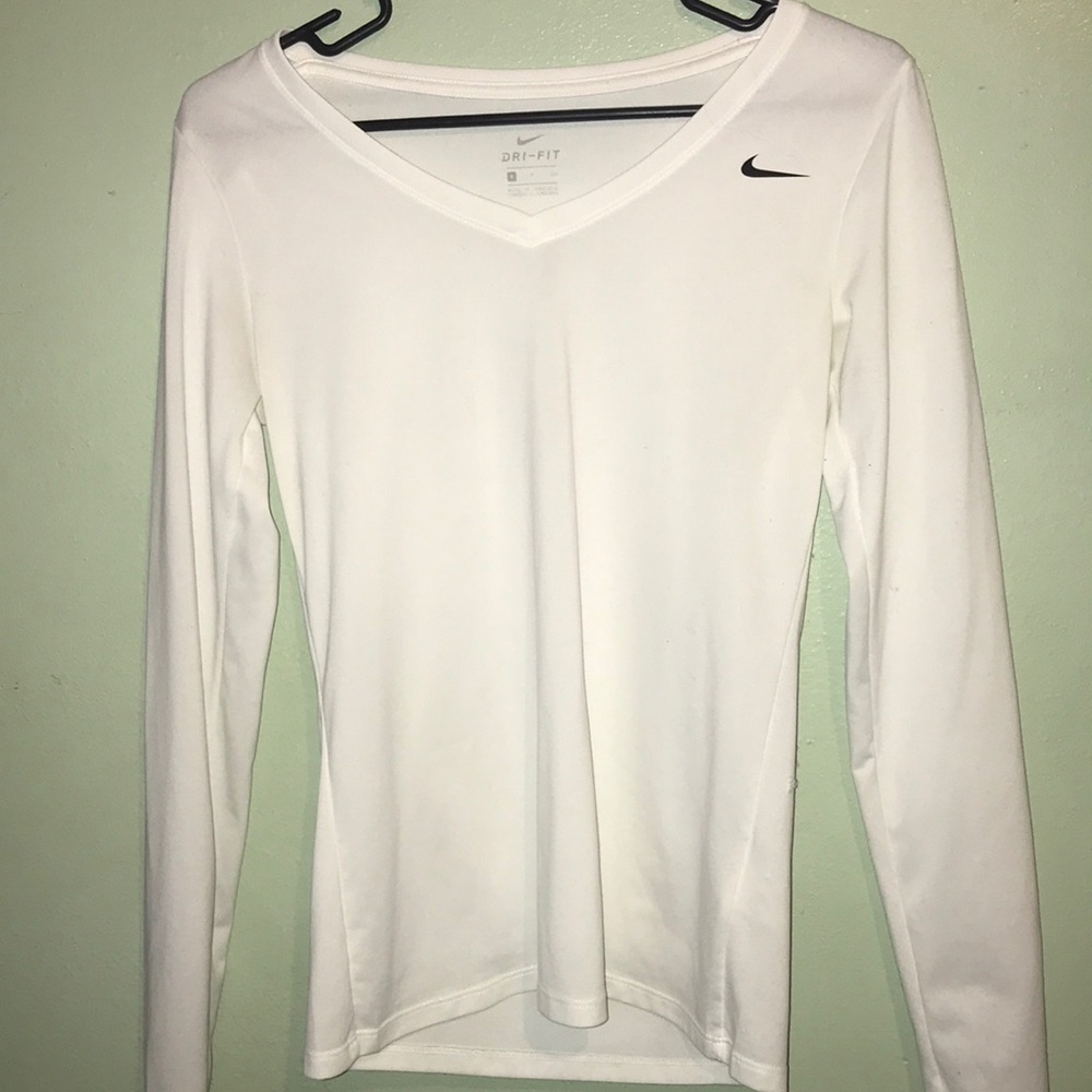 White dri-fit long sleeve
